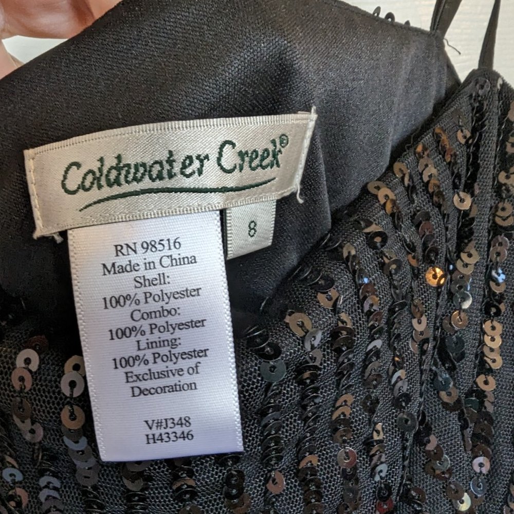 Vintage LBD! Ruffles | EMPIRE WAIST A-LINE | 6 / M | Coldwater Creek | NWOT - Picture 6 of 6